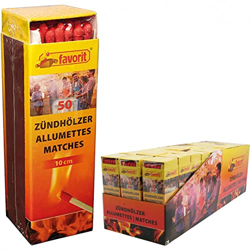 Favorit Fiammiferi Lunghi 10 Cm, 50 Pezzi – Buono Ed Economico, Accenditore Per Forno, Accendifuoco A Carbone, Accendifuoco Per Barbecue, Camino A Cub