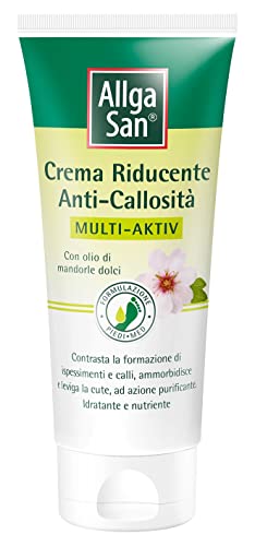 Allga San Crema Anti Callosità Multi Aktiv- Crema Piedi, Calli E Duroni 100 Ml Idratante Per Piedi E Talloni Secchi Con Olio Mandorle Dolci Per Ammorb