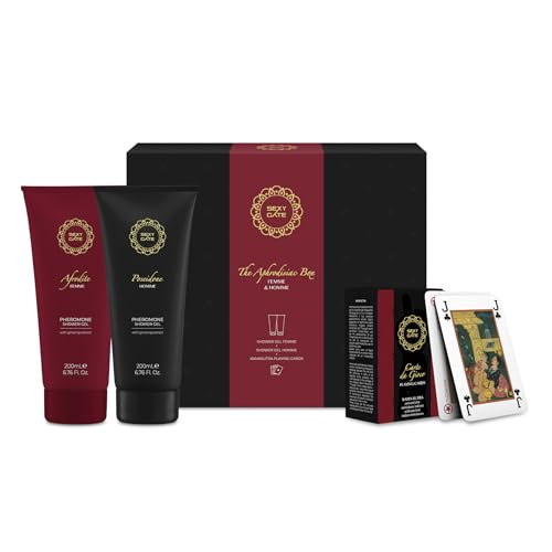 Diamond International Sexy Gate Coppia | Docciaschiuma Poseidone 200Ml + Docciaschiuma Here 200Ml Con Carte Kama, Confezione Regalo Per Coppia