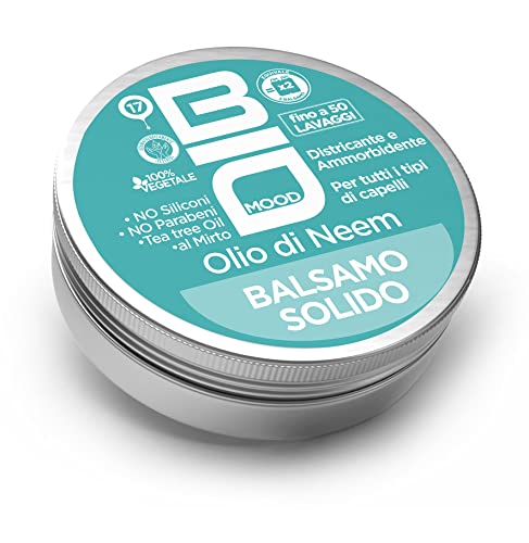 Bio Mood Balsamo Solido Neem Persone Made In Italy Cosmetici Solidi Bio Balsamo Per Tutti I Tipi Di Capelli