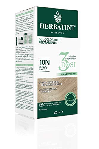 Herbatint Gel Colorante Permanente 3Dosi - 10N Biondo Platino 300Ml