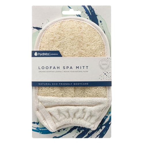 Hydrea London - Organic Egyptian Loofah, Guanto Esfoliante In Spugna Di Luffa