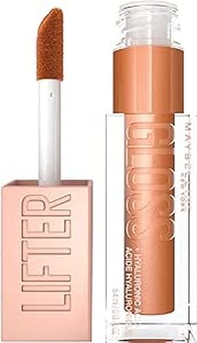 Maybelline New York Lifterà Gloss, Lucidalabbra Con Acido Ialuronico, Effetto Rimpolpante E Idratante, Gold Nu (019), 5,4 Ml