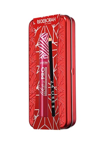 Deborah Milano - Set Regalo Donna Trucco Occhi In Latta, Include Mascara Like A Pro E Matita 24 Ore 251 Black, N.1