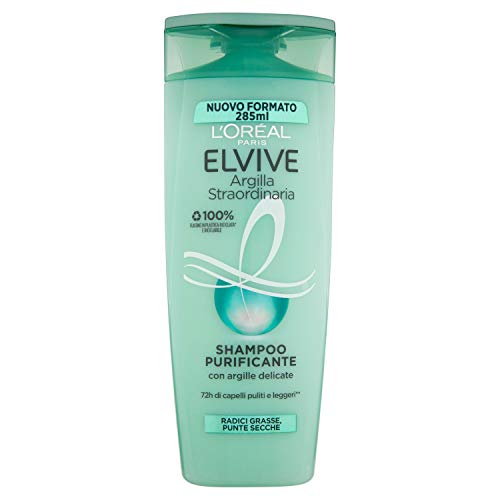 L'Oreal Paris Shampoo Con Argilla Straordinaria Elvive, 285Ml