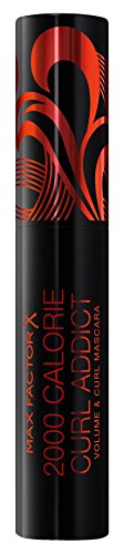 Max Factor 2 Calorie Curl Addict - Mascara Con Scovolino Curvo, Volume E Riccioli Tutto In Uno, Colore Nero/Marrone, 11 Ml