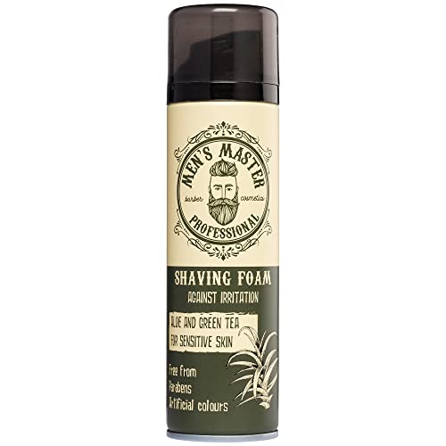 Men'S Master Schiuma Da Barba | Idratante E Nutriente | Barba Uomo | Senza Parabeni E Coloranti Artificiali | Gel Di Aloe Vera E Tè Verde | Schiuma Da