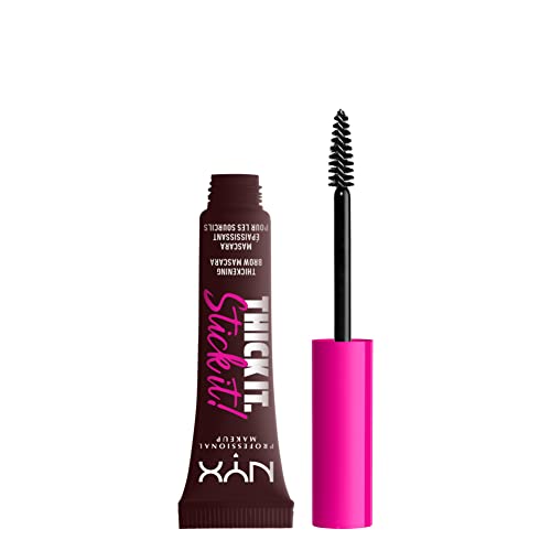 Nyx Professional Makeup Thick It. Stick It! Mascara Per Sopracciglia, Colora E Infoltisce Per 16H Di Durata, Espresso