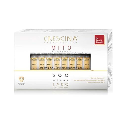 Crescina Transdermic Mito Ri-Crescita Trattamento Per Capelli Diradati 500 Donna 20 Fiale
