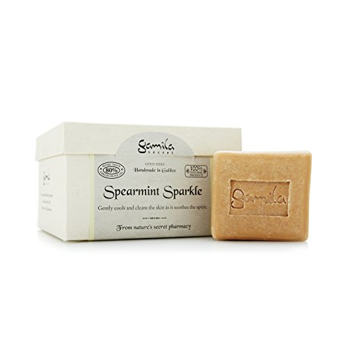 Gamila Secret Spearmint Sparkle Sapone 100% Naturale 115 Gr Pelli Grasse/Impure