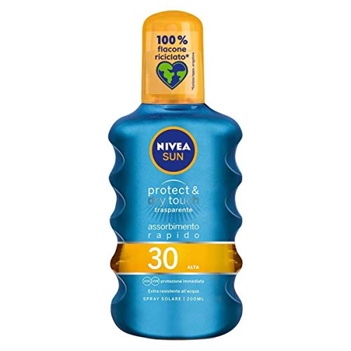 Nivea Sun Spray Solare Protect & Dry Touch Fp30 In Flacone Spray, 200Ml