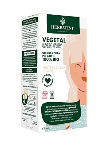Herbatint Vegetal Color – Colorazione Vegetale 100% Naturale E Bio Neutral Cassia Power – Henné Neutro 100Gr