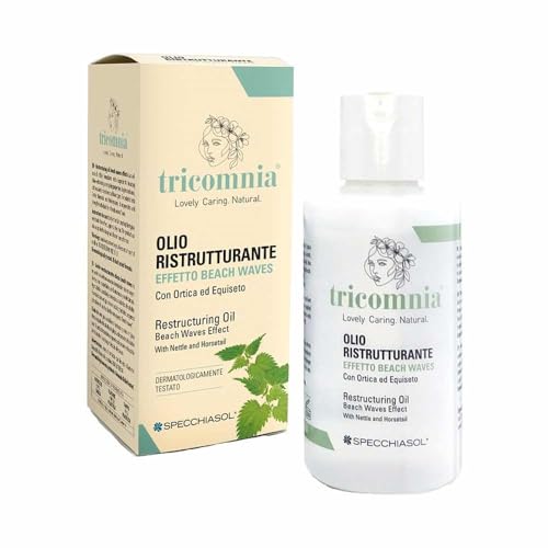 Specchiasol Tricomnia - Olio Ristrutturante Capelli Effetto Beach Waves, 150Ml
