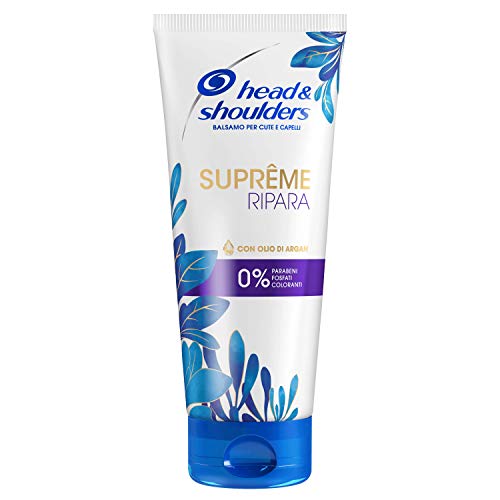 Head & Shoulders Antiforfora Balsamo Per Capelli Suprême Ripara Con Oli Di Argan E Di Avocado, Combatte I Danni Alla Superficie Dei Capelli, Fino Al 1