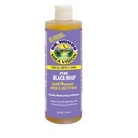 Dr. Woods Shea Vision Pure Black Soap Con Burro Di Karitè Biologico, 450 Ml