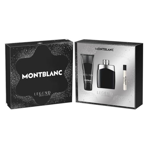 Montblanc Legend Confezione Regalo Uomo Profumo Edt 100Ml Vaporizzatore Da Viaggio 7.5Ml Gel Doccia 100Ml