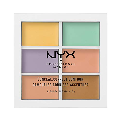 Nyx Professional Makeup Palette Colour Correcting, Palette 6 Correttori Per Correggere Le Imperfezioni, Tonalità Cremose, Confezione Da 1