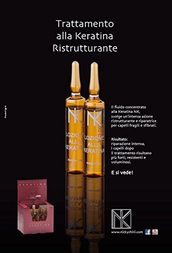 Trattamento Alla Keratina Professionale , 10 Fiale Fluido Ristrutturante Concentrato Riparatore Alla Cheratina , Olio Mineralizzante Ricostruzione Per