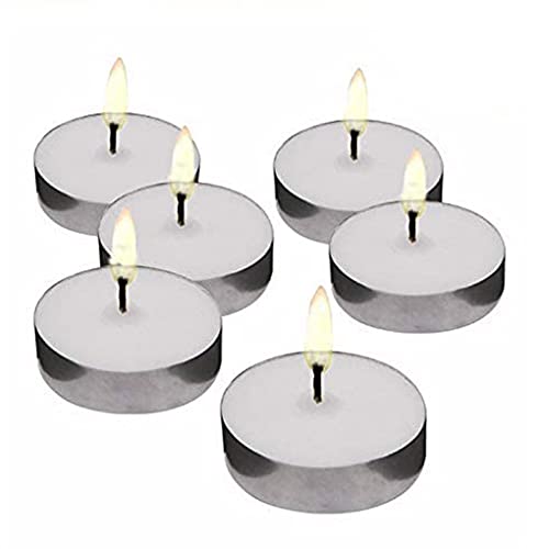 Virsus 100 Pezzi Tealight Candele Gelsomino - Durata 4 Ore - Tea Light Candeline Cera Antigoccia Gelsomino Lumini Di Colore Bianco Naturale