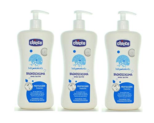3 Confezioni Di Chicco Baby Moments Bagnoschiuma Senza Lacrime