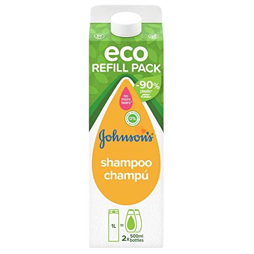 Johnson'S Baby Shampoo, Ricarica Ecologica Di Shampoo Bambini, Shampoo Neonati Con Formula Non Più Lacrime, Eco-Ricarica Di Shampoo Capelli Delicati,