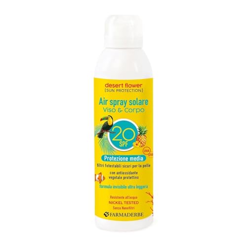 Farmaderbe Desert Flower - Air Spray Solare Viso E Corpo Spf20, 150Ml