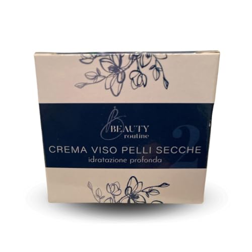 Beauty Routine Crema Viso Pelli Secche Acido Ialuronico Senza Petrolati, Senza Coloranti, Senza Parabeni. Con Olio Di Mandorle Dolci. Confezione Da 50