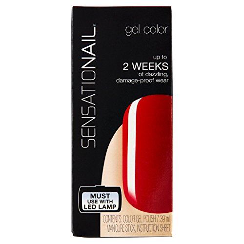 Sensationail Smalto Gel Semipermanente, Scarlet Red - 7,39 Ml