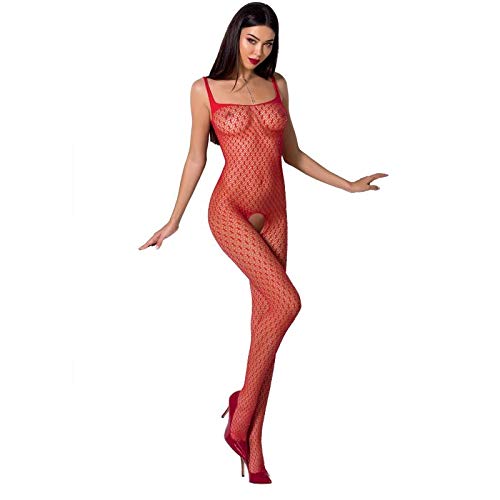 Passion Woman Bs071 Bodystocking - Red One Size
