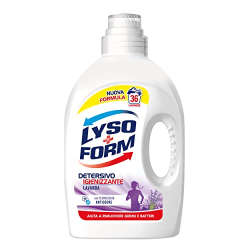 Lysoform, Detersivo Igienizzante Lavanda, Detersivo Liquido Lavatrice Per Una Pulizia Profonda E Pulito Sicuro, Capi Bianchi Brillanti, Profumazione L