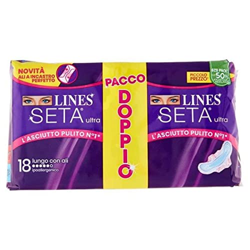 Lines Assorbetni Seta Ulta Vpdown Lungo 18 Pezzi, 18Pz