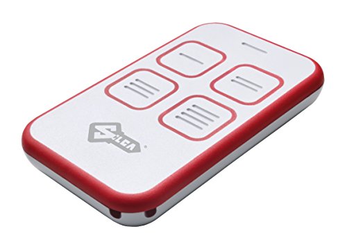 Silca - Telecomando Residenziale Air4 A 4 Pulsanti, Air4 Q Quartz (Da 27 A 40,685 Mhz), Bianco/Rosso