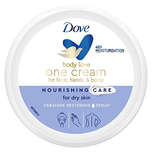 Dove, One Cream Nourishing Care, Crema Viso, Corpo E Mani Per Pelle Secca, Dona Una Pelle Morbida, Elastica E Idratata Per 48H, Con Ceramide Restoring