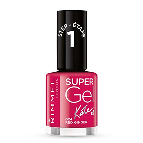 Rimmel London Smalto Unghie Super Gel - Nail Polish Effetto Gel A Lunga Durata - 024 Red Ginger - 12 Ml