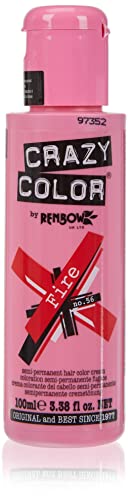 Crazy Color Crema Colorante Vegetale Per Capelli , Ruby Rouge No.66- 100 Ml
