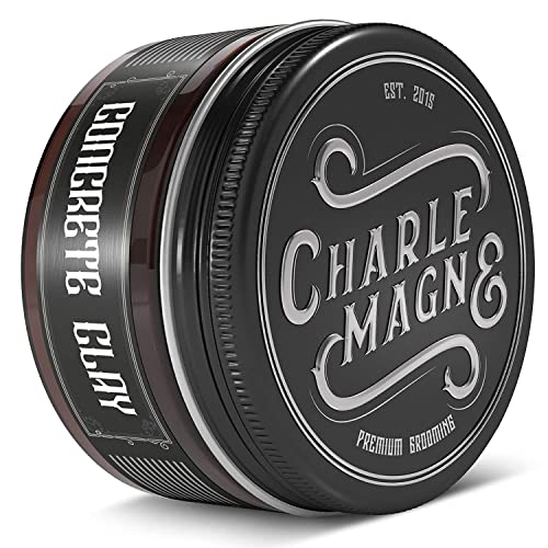 Charlemagne Concrete Clay - Cera Per Capelli Uomo - Pomata Tenuta Super Forte - Look Opaco - 100Ml - Qualità Professionale Da Barbiere -