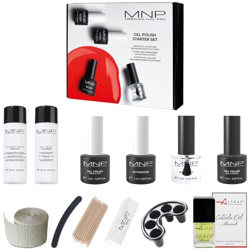 Mesauda Mnp Starter Kit Semipermanente Unghie Completo Con Base/Top E Ultrabond Da 7Ml + Omaggio Olio Cuticole Altéax® + Accessori Ed Istruzioni - New