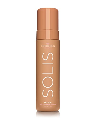 Cocosolis Solis Medium Autoabbronzante Per Viso E Corpo, Mousse Per Un'Abbronzatura Naturale E Di Lunga Durata, Con Dha Vegetale (200 Ml)