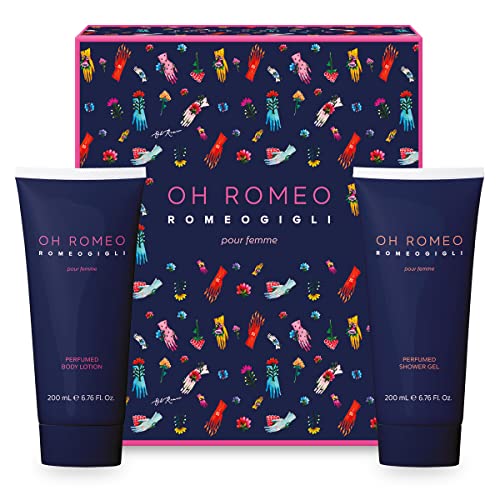 Diamond International Romeo Gigli | Confezione Regalo Donna, Lozione Corpo 200 Ml + Gel Doccia Donna 200 Ml, Con Fragranza Ambrata E Legnosa, Made In