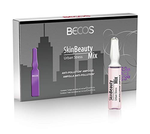Becos Skin Beauty Mix Urban Stress Siero Viso Ampolla Anti-Pollution 7 Ampolle Da 2Ml