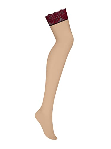 Obsessive Calze Per Reggicalze Eleganti Con Fiorellini Sugestina, Bordo,S-M
