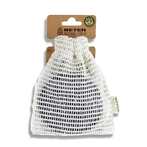 Beter - Dischetti Struccanti Riutilizzabili, Natural Fiber, Cotone E Carbone Di Bambù, Lavabili (6 Pezzi + Sacchetto Per Il Lavaggio), Pulizia Del Vis