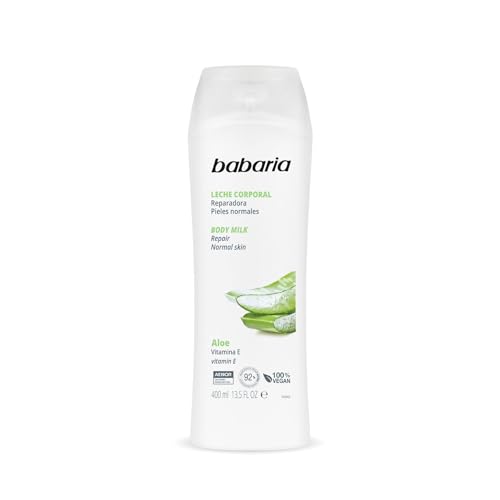Babaria - Leche Corporal Reparadora - Crema Corporal Reparadora Con Aloe Vera - 400 Ml