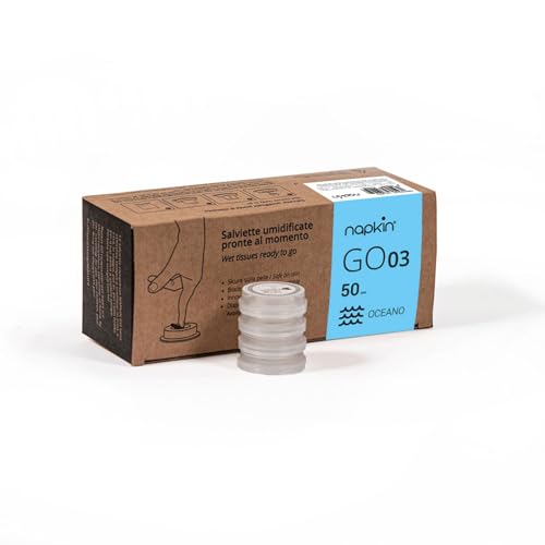 Napkin Go 03 - Salviettine Oceano Umidificate In Capsula, Anallergiche - Conf. 50Pz