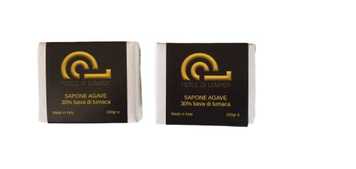 2 X Sapone 100Gr L'Unico Col 30% Bava Di Lumaca Pura, 2 Bustine Di Siero Alla Bava Di Lumaca O M A G G I O