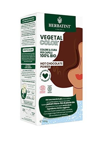 Herbatint Vegetal Color – Colorazione Vegetale 100% Naturale E Bio Hot Chocolate Power – Cioccolato 100 Gr