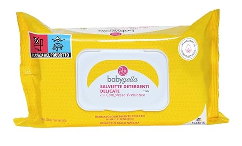 Babygella Prebiotic - Salviettine Detergenti Delicate, 72 Salviette