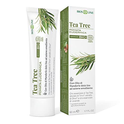 Bios Line Pomata Eudermica Bio Tea Tree, Pomata Lenitiva, In Caso Di Sensazione Di Fastidio E Prurito Cutaneo, Con Olio Di Mandorle Dolci, 50 Ml