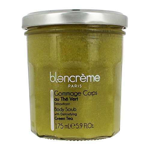 Blancrème Scrub Corpo Al Te Verde Per Pelle Sensibile 175Ml - Scrub Corpo 96% Made Naturale In Francia - Scrub Corpo Esfoliante E Disintossicante Per