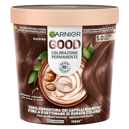 Garnier Good Tinta Colorazione Permanente Fino A 8 Settimane Colore Brillante E Luminoso Copre Il 100% Dei Capelli Bianchi Formula Vegana Senza Ammoni